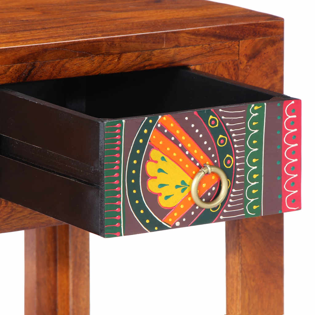 Mesa de cabeceira 2 pcs 40x40x36 cm madeira de acácia maciça