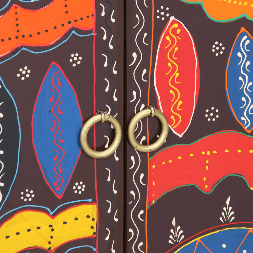 Aparador multicor 50x35x60 cm madeira de acácia maciça