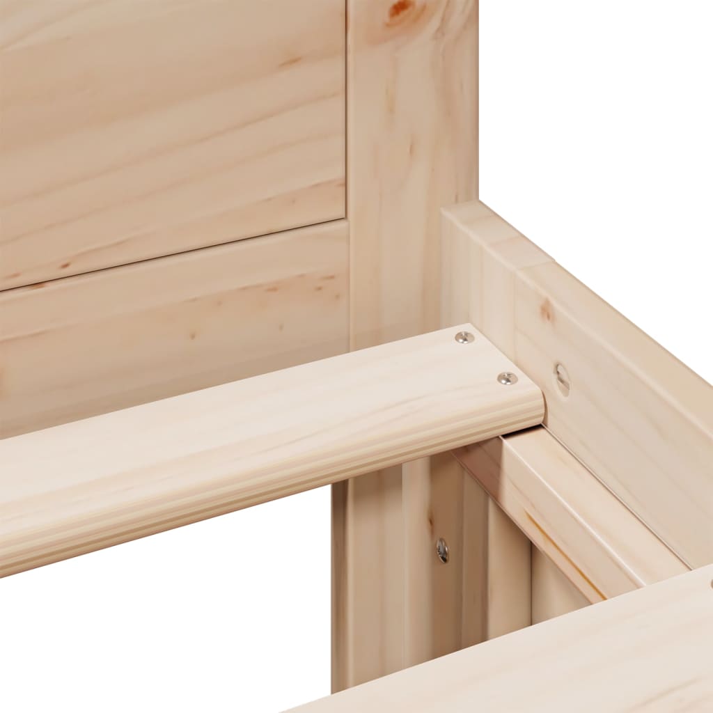 Cama sem colchão com cabeceira 120x200 cm pinho maciço