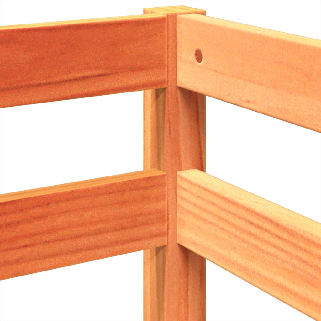 Cama alta para criança com torre 80x200 cm pinho maciço azul