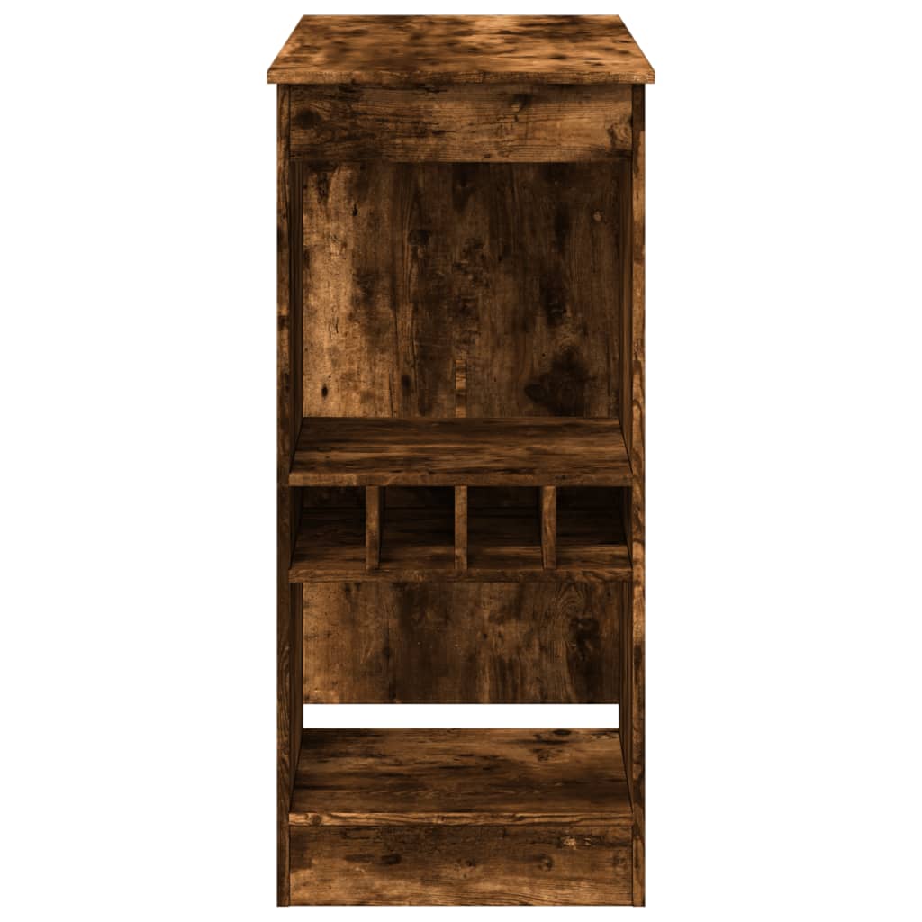 Mesa de bar com prateleiras derivados de madeira branco