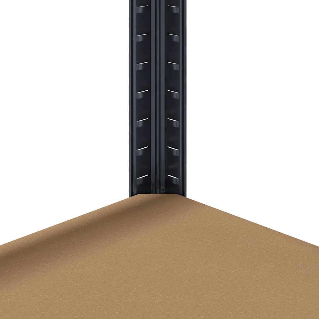 Estante com 4 prateleiras madeira processada e aço antracite