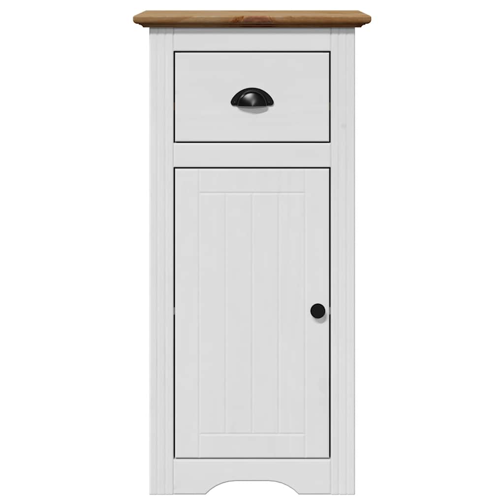 Armário de casa de banho BODO 44x30x90 cm branco e castanho