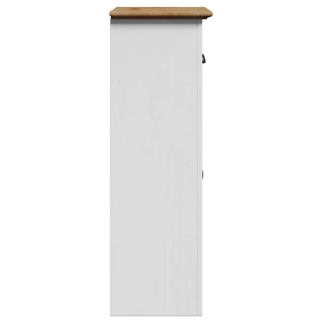 Armário de casa de banho BODO 44x30x90 cm branco e castanho
