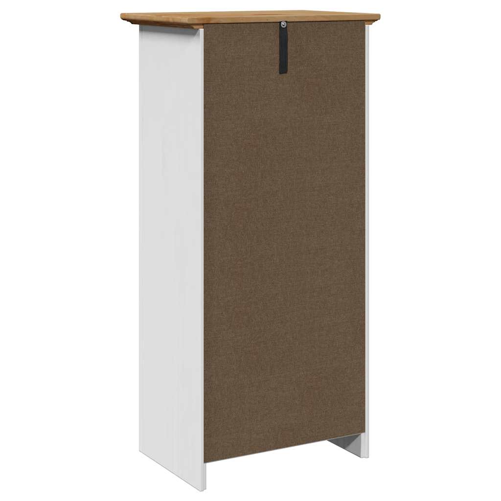 Armário de casa de banho BODO 44x30x90 cm branco e castanho