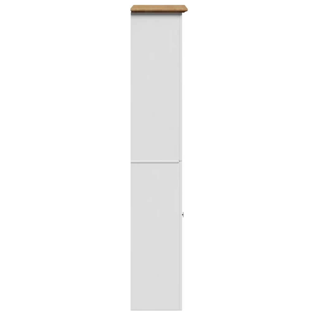 Armário de casa de banho BODO 44x30x160 cm branco e castanho