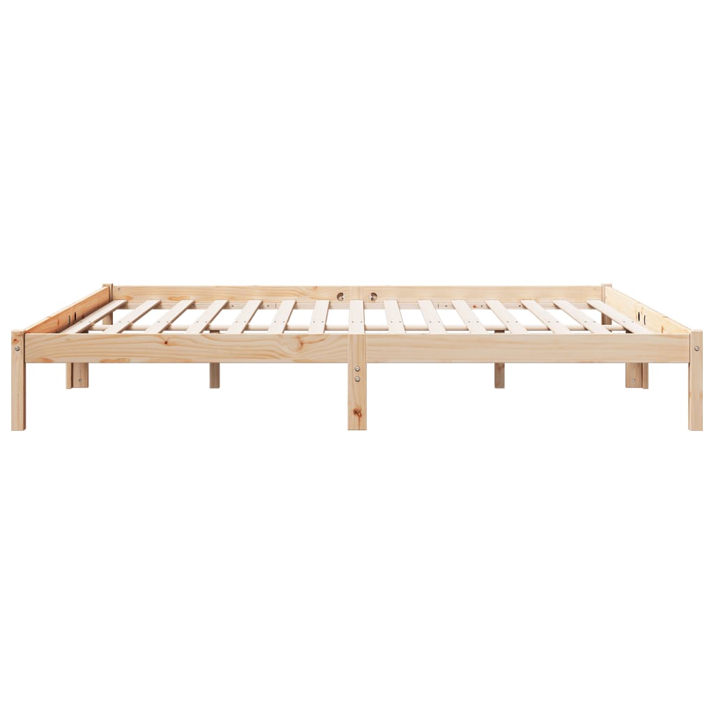 Cama extra longa sem colchão 160x220 cm pinho maciço branco