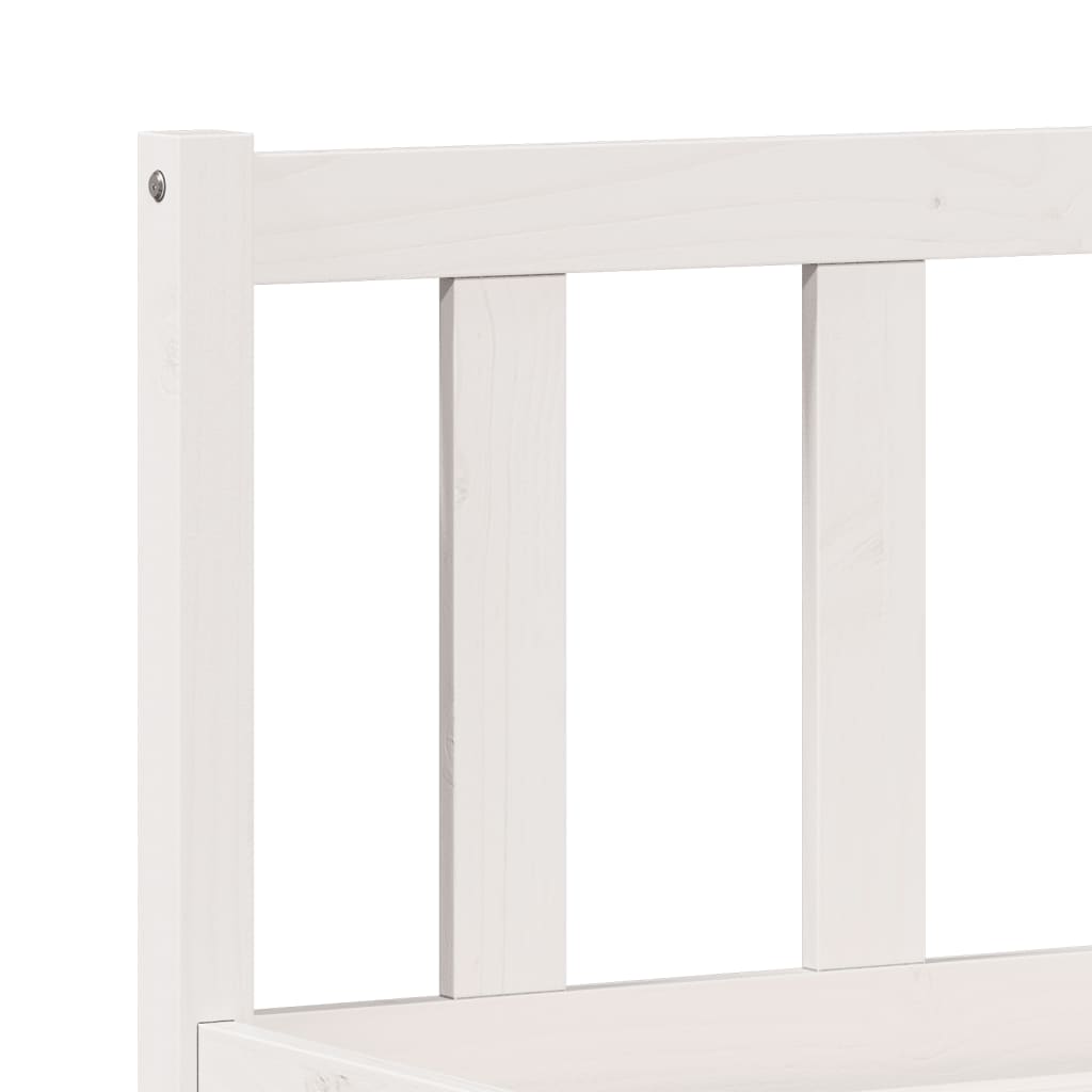 Cama extra longa sem colchão 140x210 cm pinho maciço branco