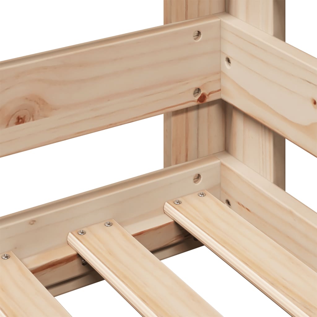 Cama sem colchão 90x200 cm madeira de pinho maciça