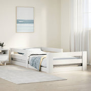 Cama sem colchão branco 80x160 cm pinho de madeira maciça