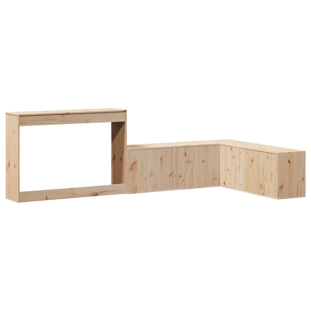 Mesa de cabeceira com secretária 232x112x75 cm pinho maciço