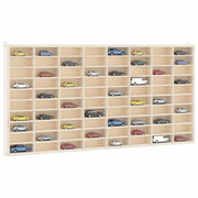 Vitrine de colecionador de madeira com 80 compartimentos 80x4,5x40,5cm