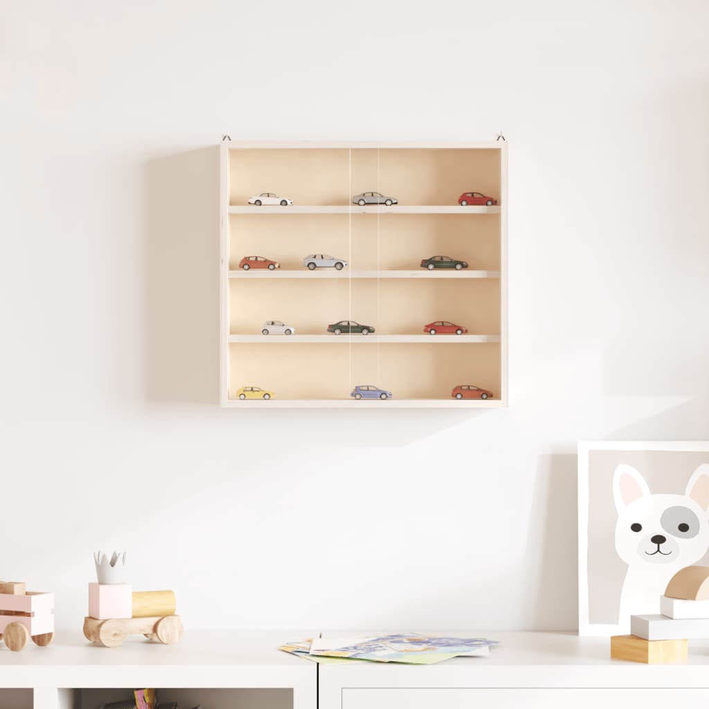 Vitrine de colecionador de madeira com portas 40x8,5x37 cm