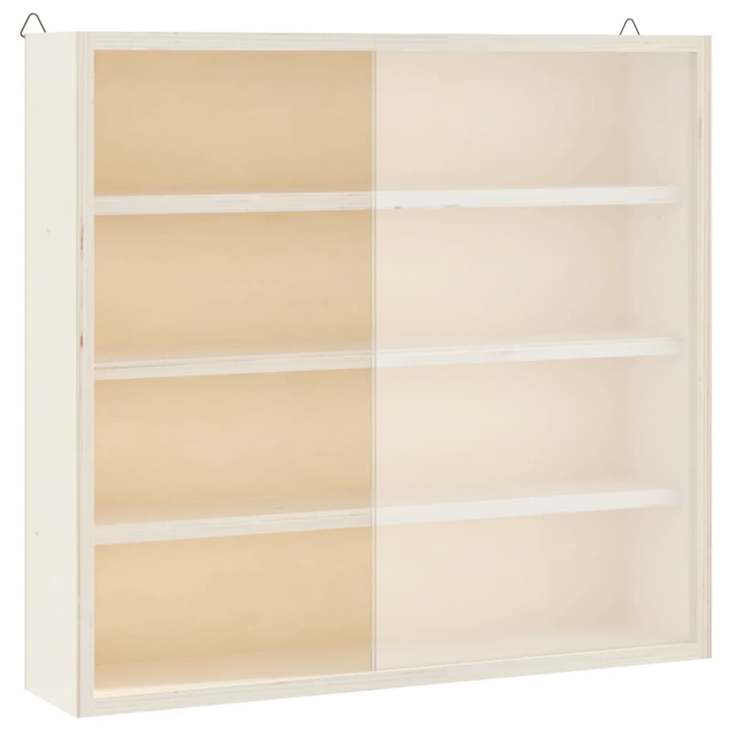 Vitrine de colecionador de madeira com portas 40x8,5x37 cm
