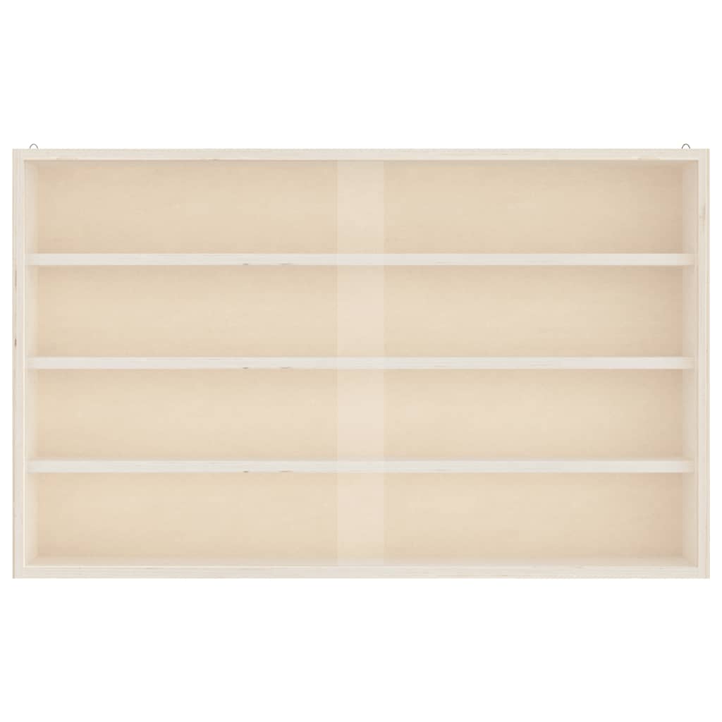 Vitrine de colecionador de madeira com portas 60x8,5x37cm