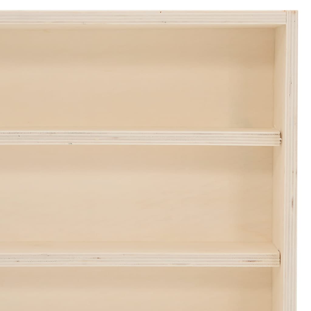 Vitrine de colecionador de madeira com portas 60x8,5x37cm