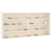 Vitrine de colecionador de madeira com portas 80x8,5x37cm