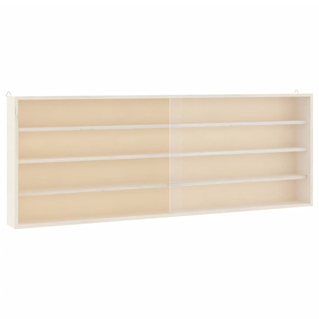 Vitrine de colecionador de madeira com portas 100x8,5x37 cm