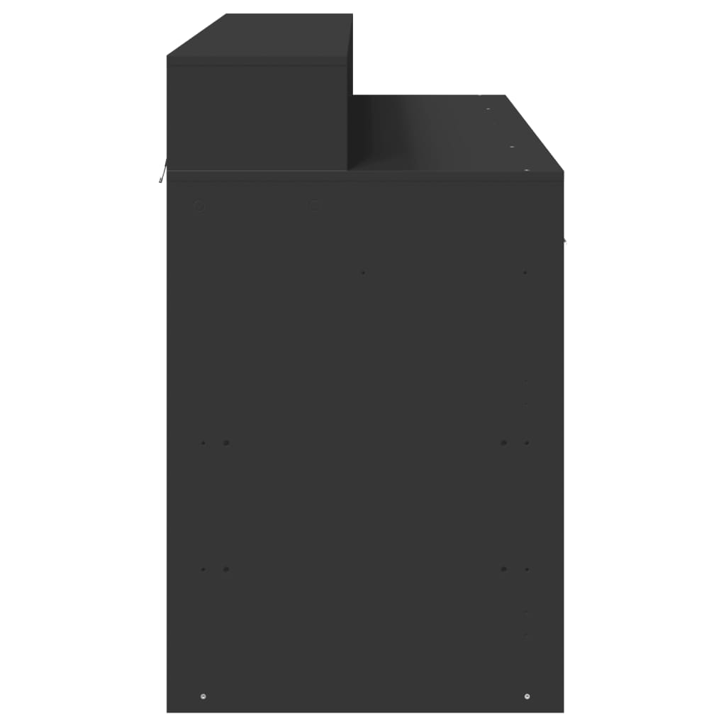 Secretária c/ luzes LED 120x55x91 cm derivados de madeira preto