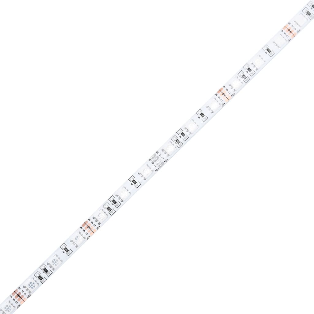 Secretária c/ luzes LED 140x55x91 cm derivados madeira branco