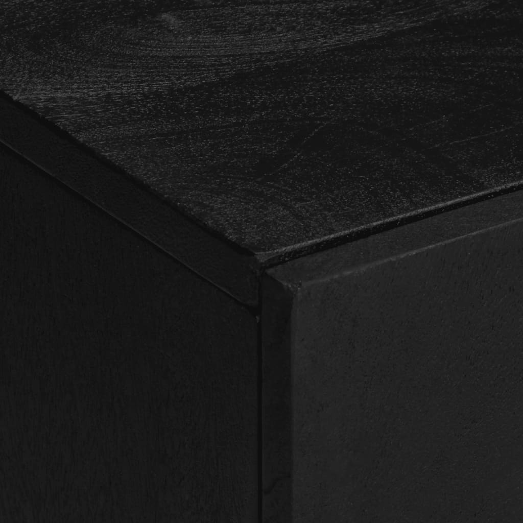 5 pcs conj. móveis de casa de banho derivados de madeira preto