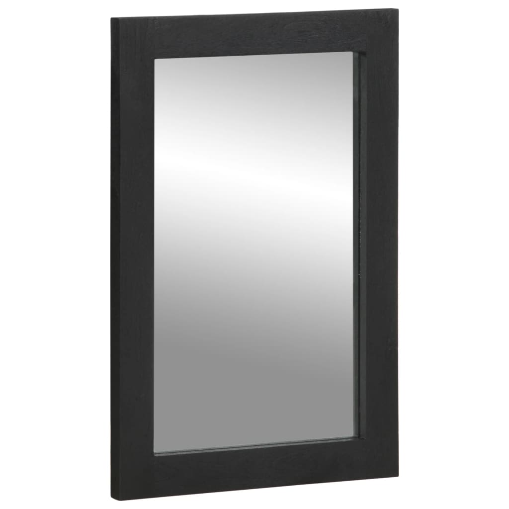 5 pcs conj. móveis de casa de banho derivados de madeira preto