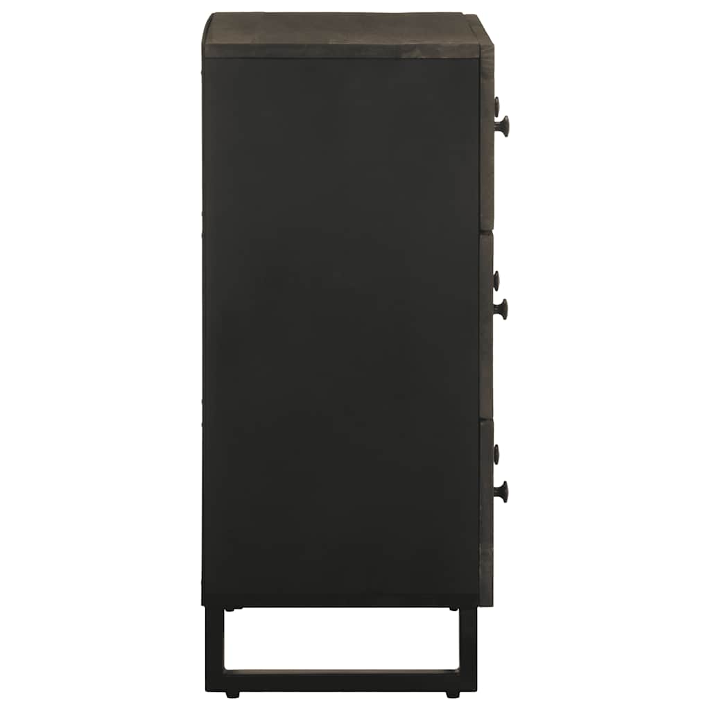 Aparadores 2 unid 60x33x75 cm madeira maciça preto manga