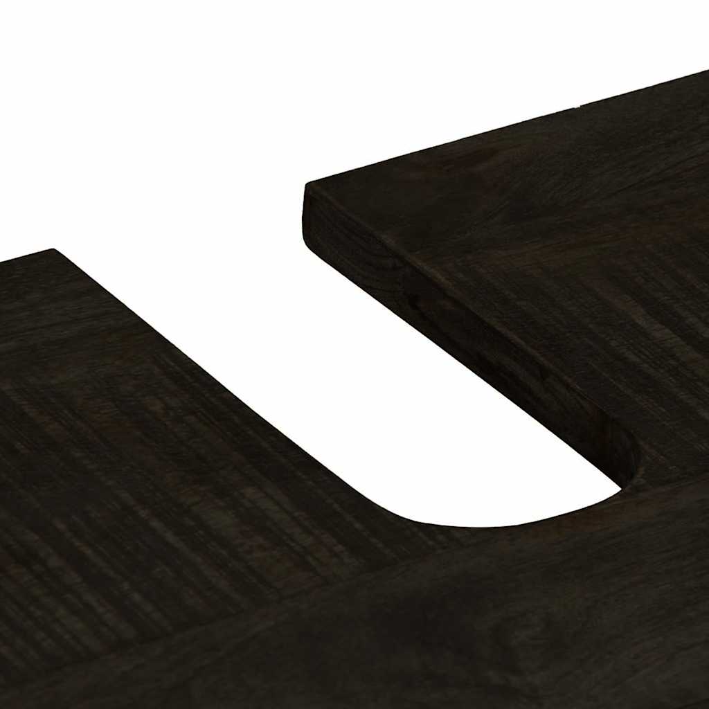 2 pcs conj. móveis p/ casa de banho madeira mangueira maciça