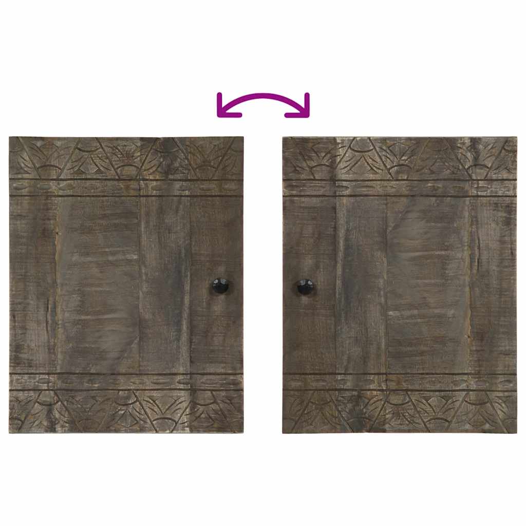 4 pcs conj. móveis p/ casa de banho madeira de mangueira maciça