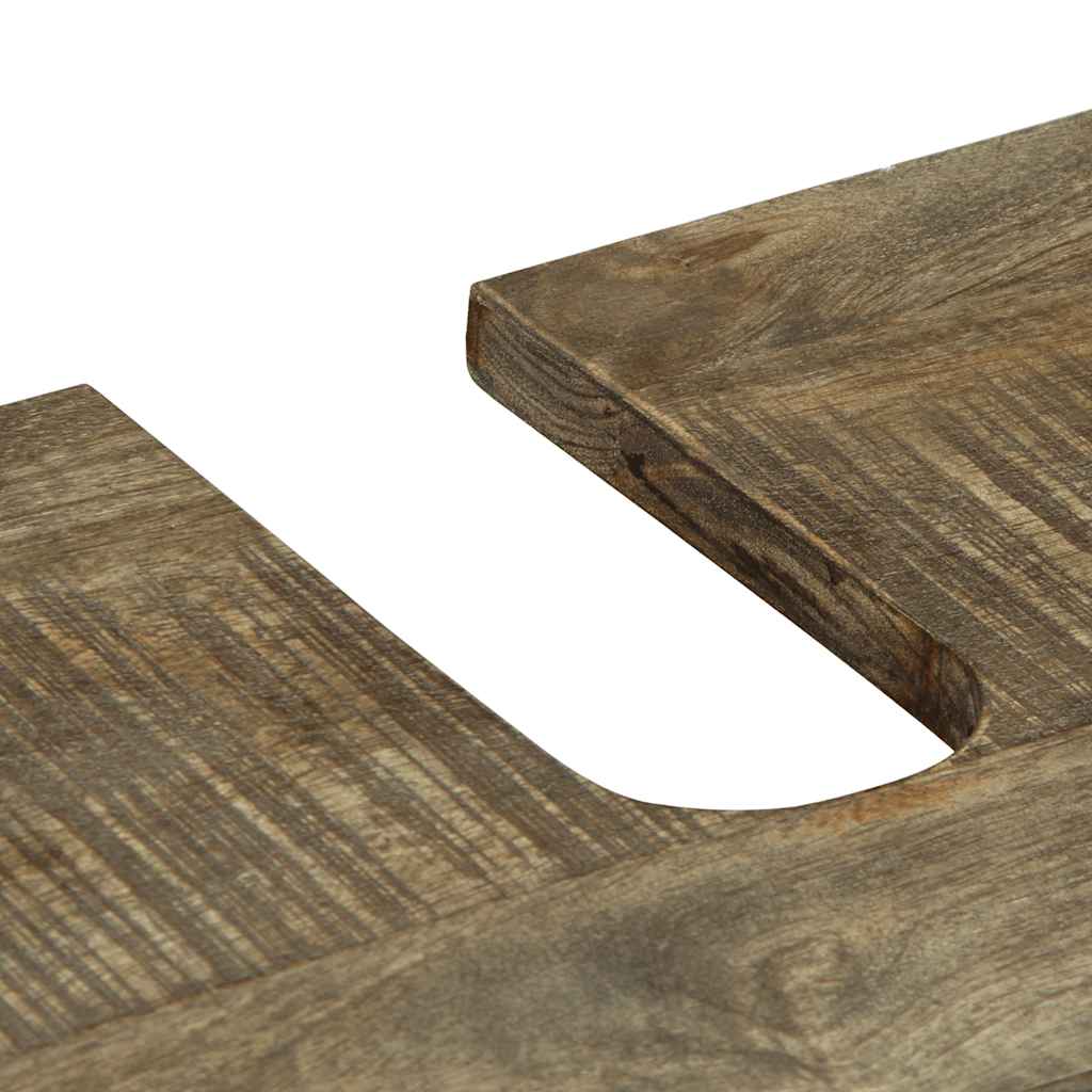 5 pcs conj. móveis p/ casa de banho madeira de mangueira maciça