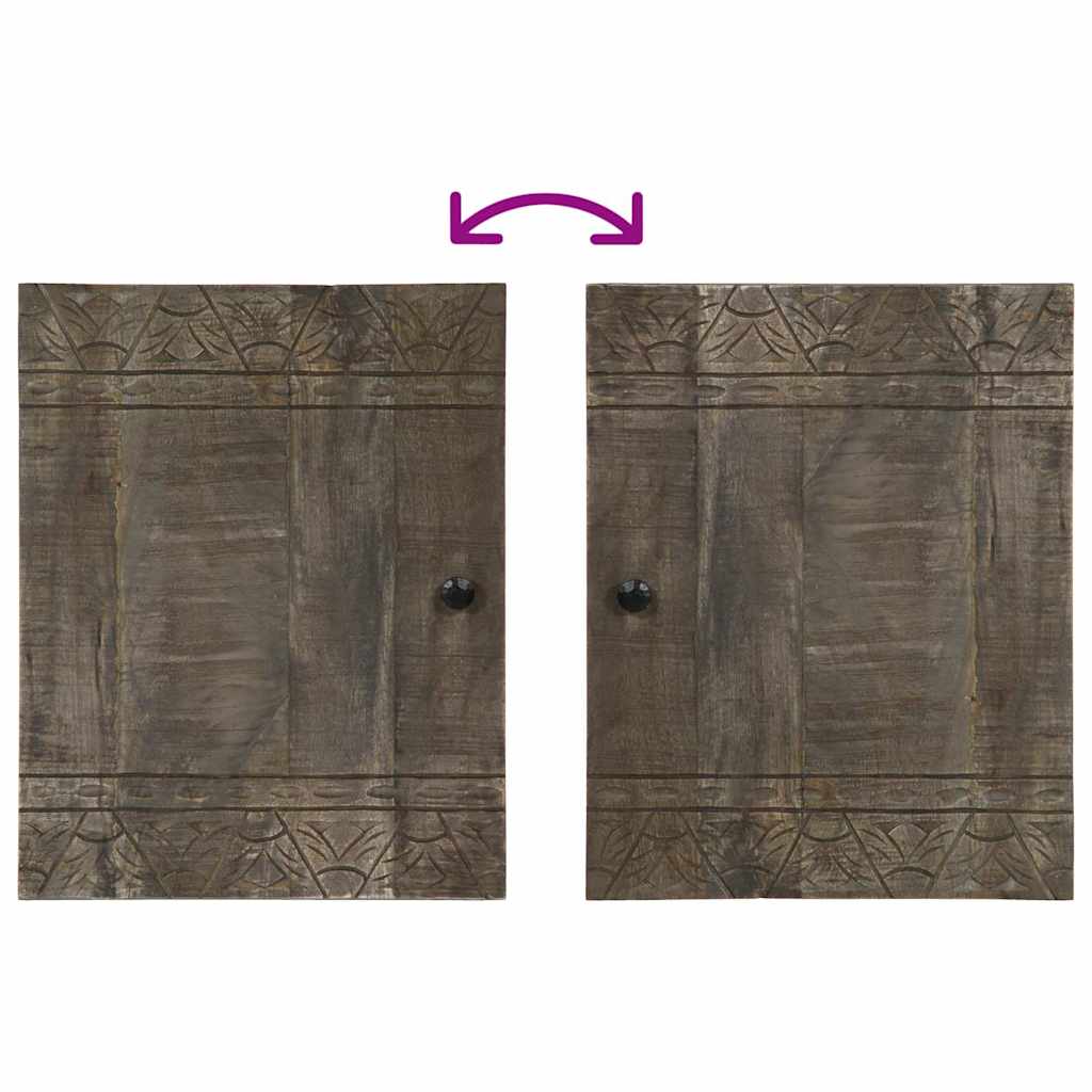 5 pcs conj. móveis p/ casa de banho madeira de mangueira maciça