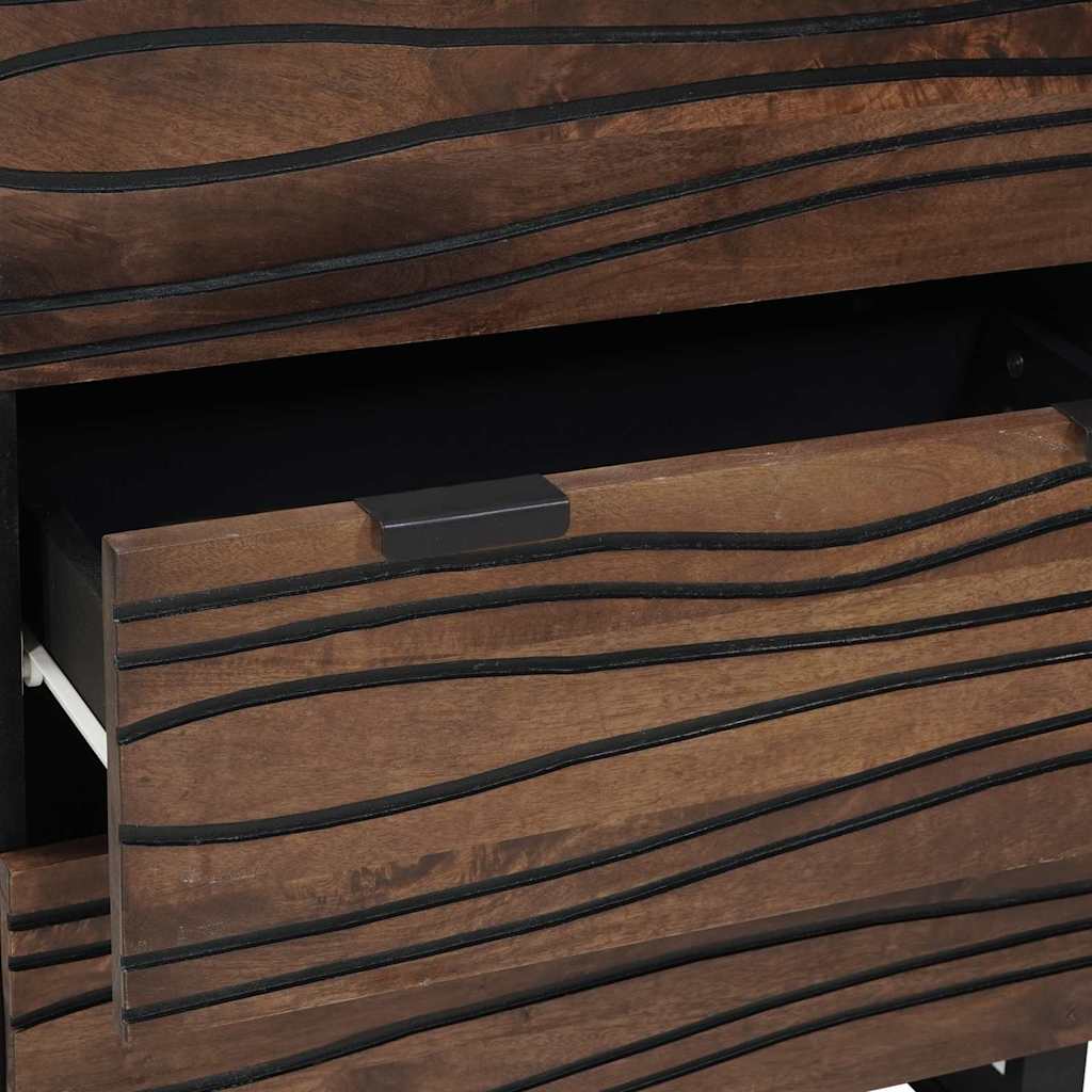 Aparadores com gaveta 2 pcs Castanho 60 x 33.5 x 75 cm