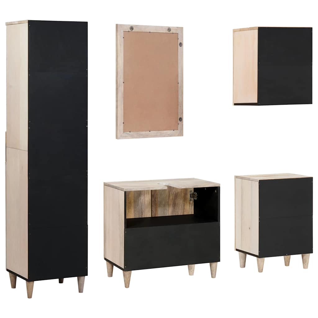 Conjunto de Móveis para Banheiro com gaveta 5 pcs Branco