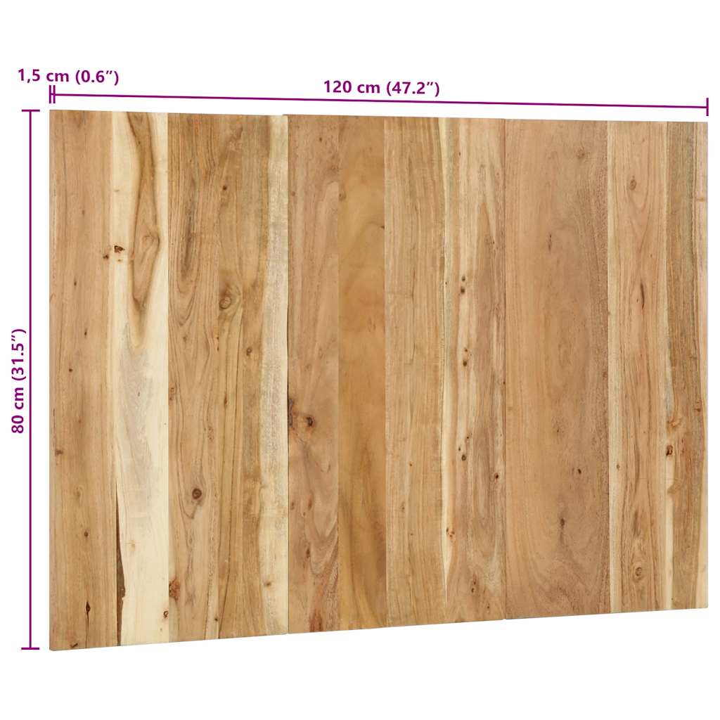 Cabeceira 120 cm Madeira maciça de Acácia
