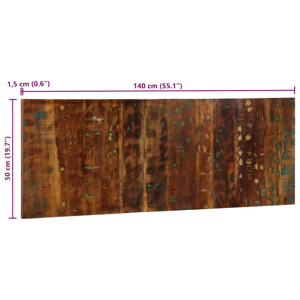 Cabeceira 140 cm madeira recuperada maciça multicor