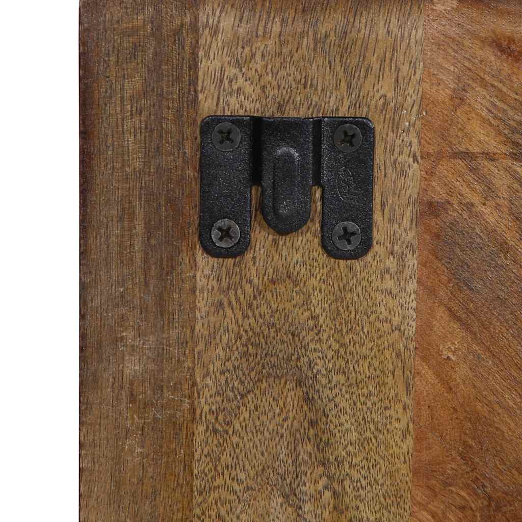 Mesa de cabeceira multicor 50x27x50cm madeira maciça recuperada