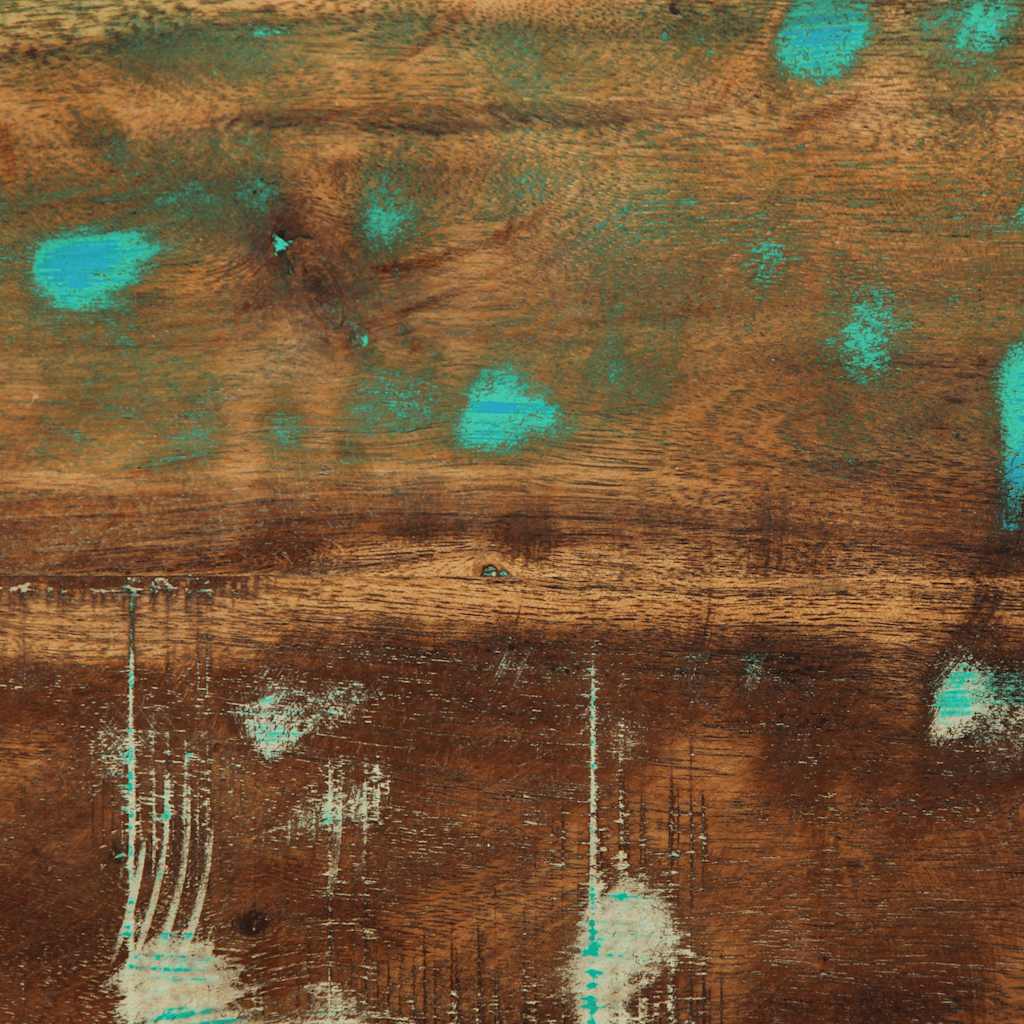 Mesa de cabeceira multicor 50x27x50cm madeira maciça recuperada