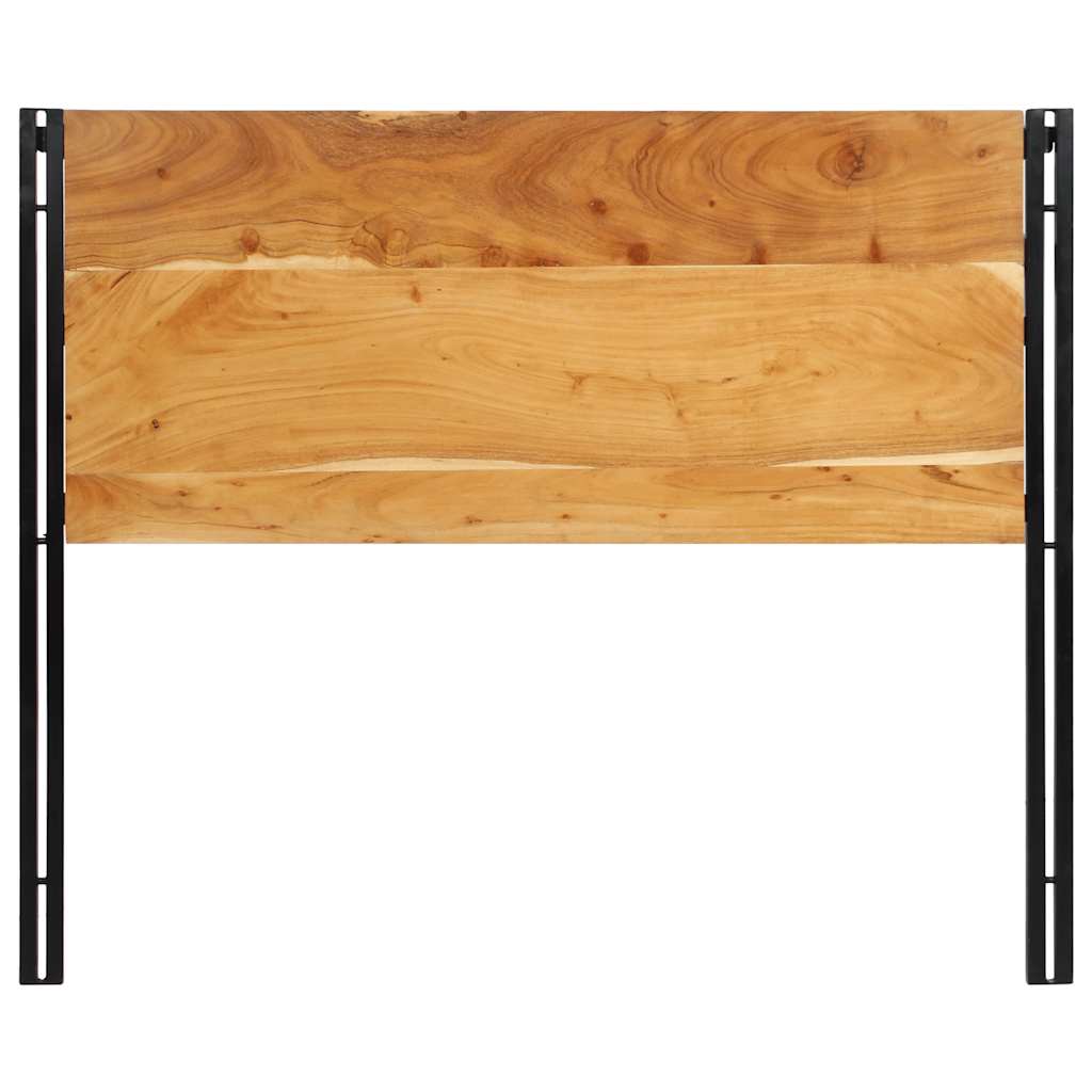 Cabeceira de cama 120 cm madeira de acácia maciça/ferro