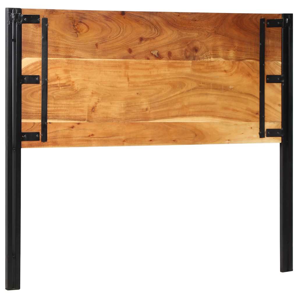 Cabeceira de cama 120 cm madeira de acácia maciça/ferro
