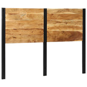 Cabeceira de cama 140 cm madeira de acácia maciça/ferro