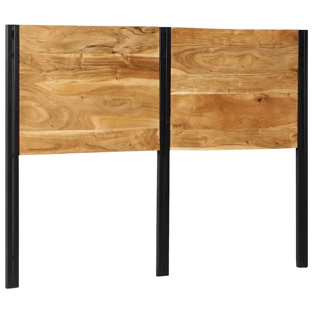 Cabeceira de cama 140 cm madeira de acácia maciça/ferro