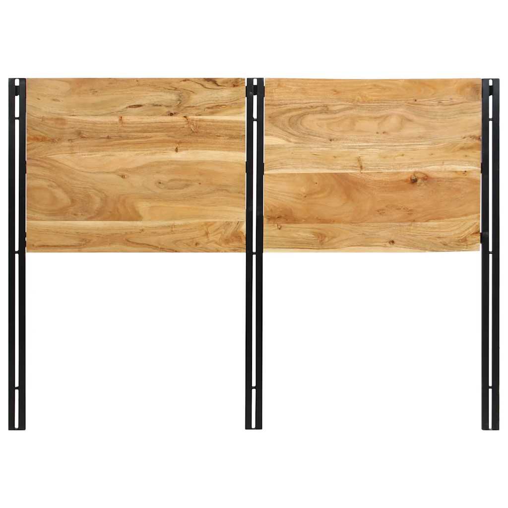 Cabeceira de cama 140 cm madeira de acácia maciça/ferro