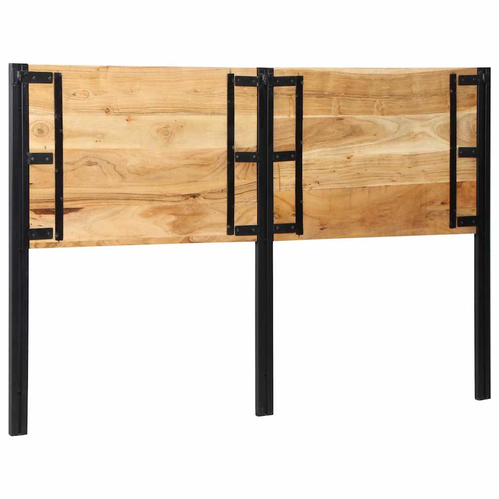 Cabeceira de cama 160 cm madeira de acácia maciça/ferro