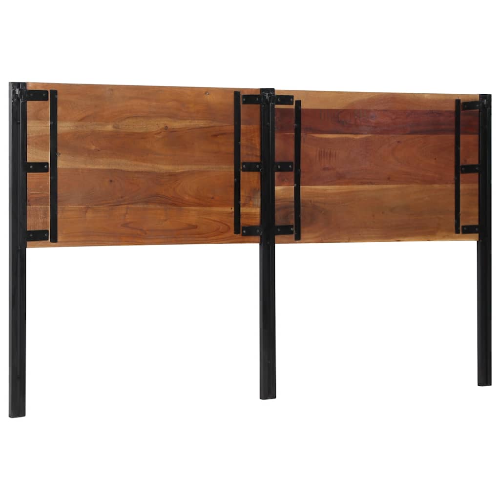 Cabeceira de cama 180 cm madeira recuperada maciça/ferro