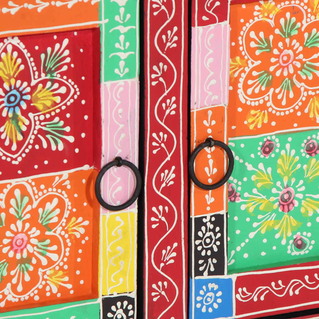 Mesa de centro 90x50x40 cm madeira de mangueira maciça multicor