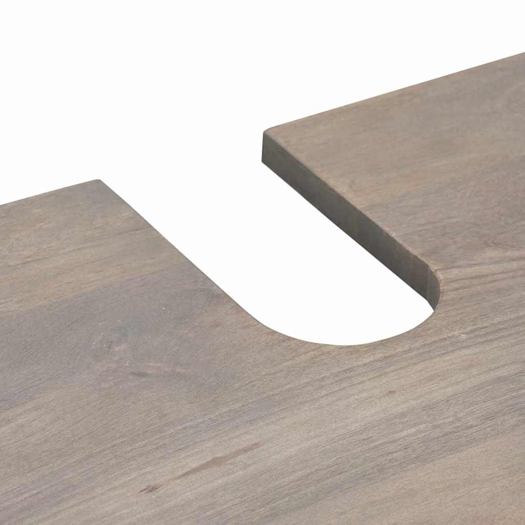 Conjunto de Móveis para Banheiro com porta 2 pcs Cinzeto