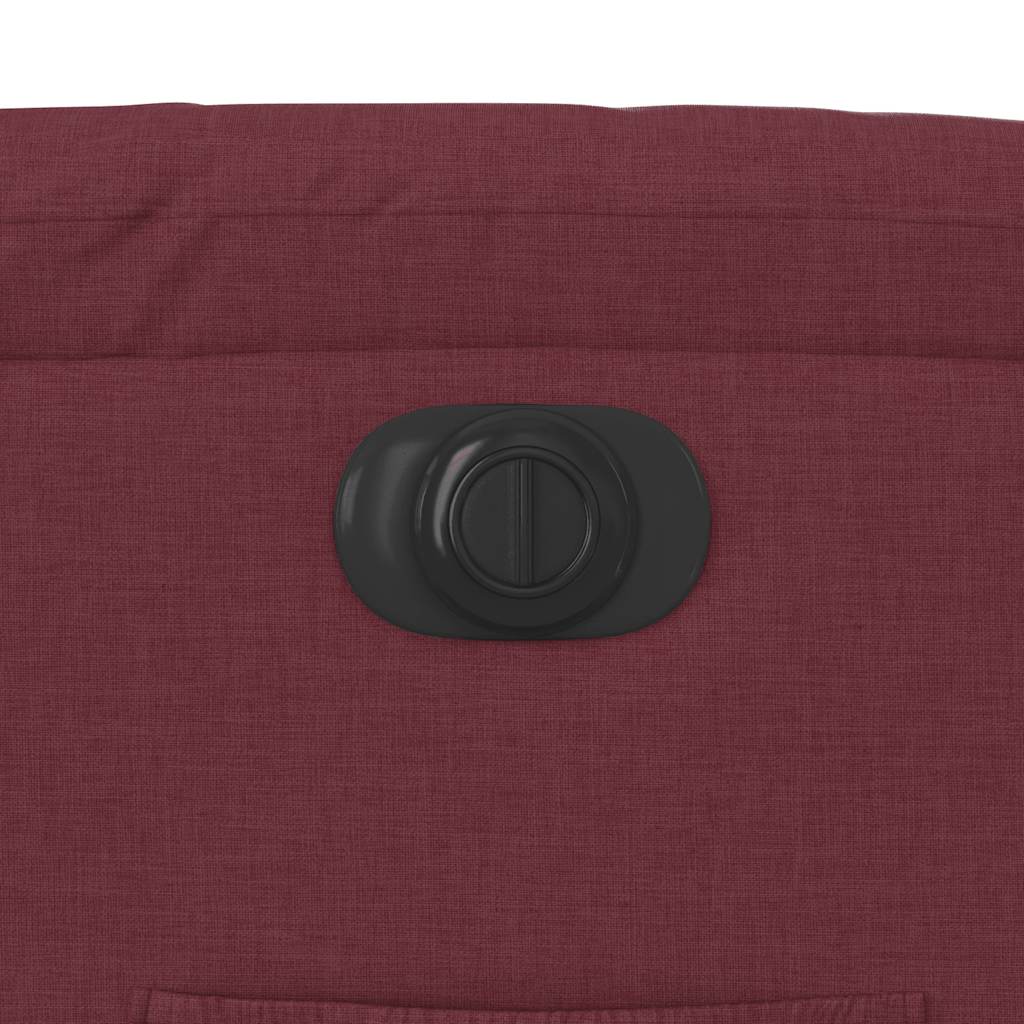 Poltrona elétrica reclinável tecido vermelho tinto