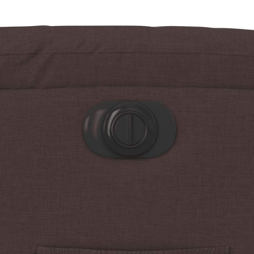 Poltrona elétrica reclinável tecido castanho-escuro