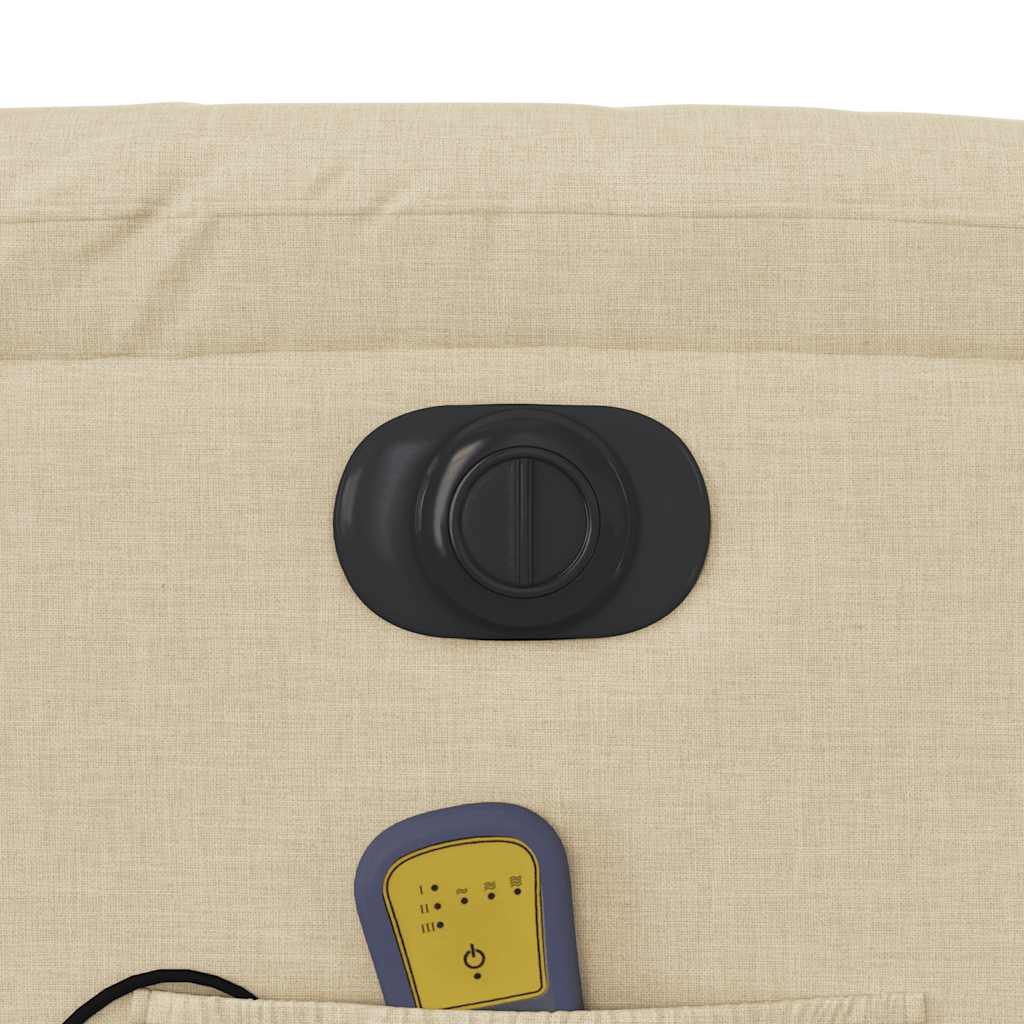 Poltrona de massagens reclinável elétrica tecido creme