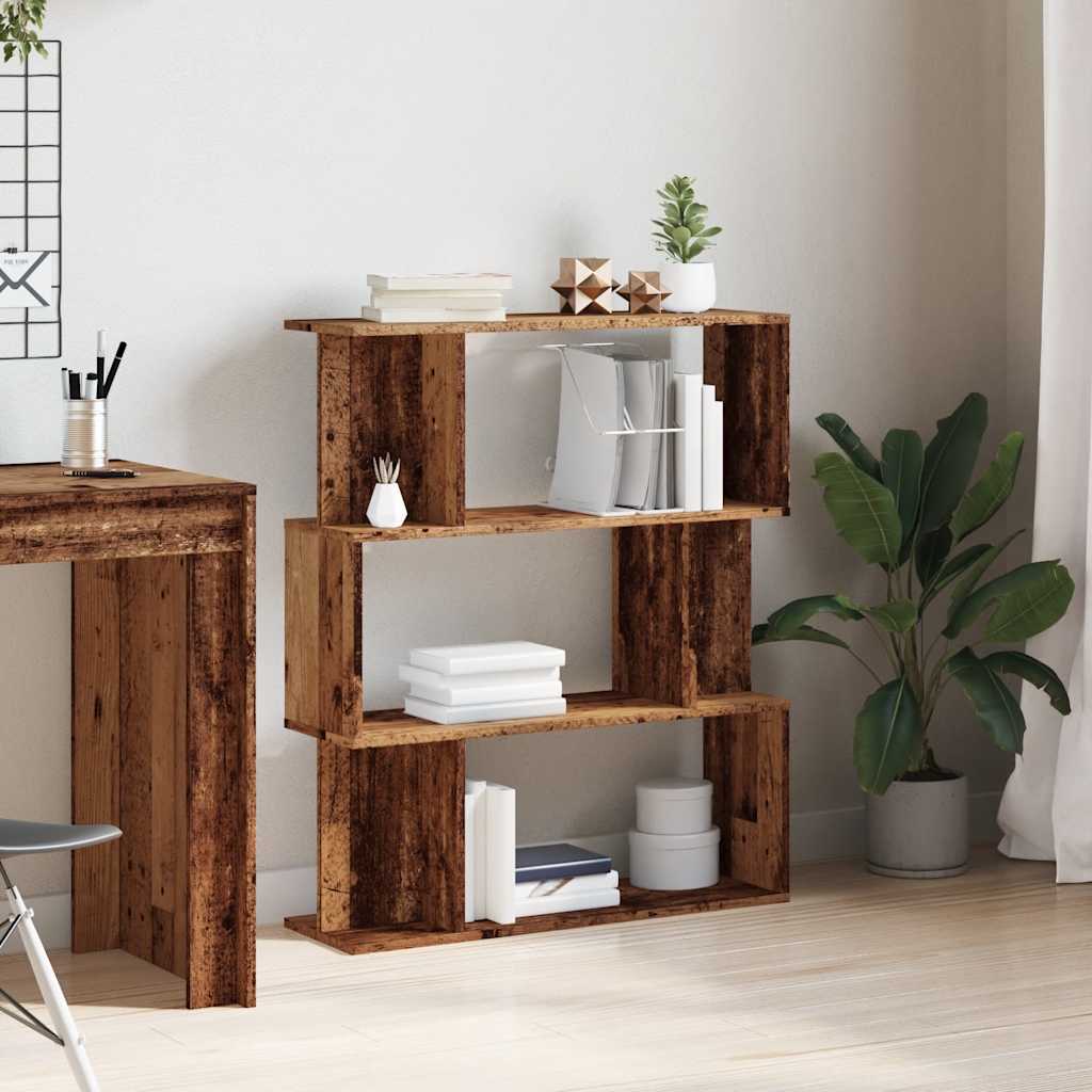 Armário de livros madeira velha 80x24x96 cm madeira trabalhada